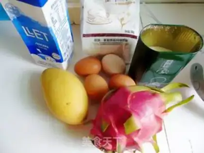 Make Fruit box cake step 0