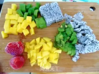 Make Fruit box cake step 11