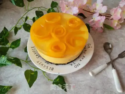 Make Rose crystal mango mousse step 15