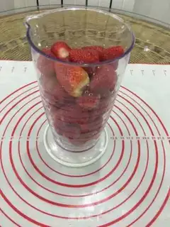 Make Strawberry sauce step 1