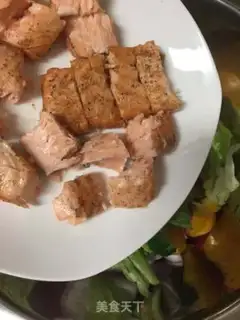 Make salmon vegetable salad step 13