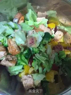 Make salmon vegetable salad step 18
