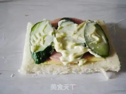 Make Ham cheese sandwich step 5
