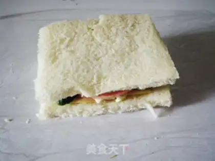 Make Ham cheese sandwich step 8
