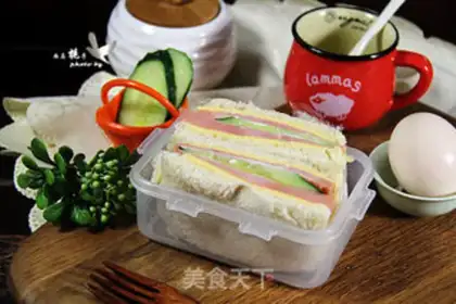 Make Ham cheese sandwich step 10