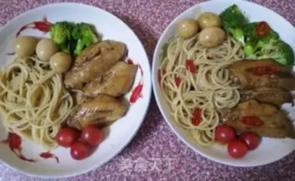 Make Black pepper chicken wing pasta step 19