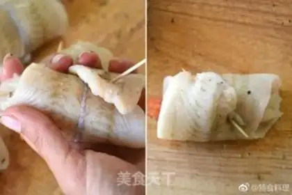 Make An orange mackerel roll step 4