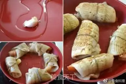 Make An orange mackerel roll step 5