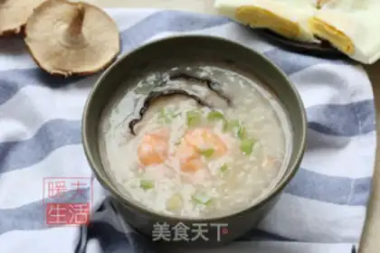 Make Porridge of mushroom shrimp step 8