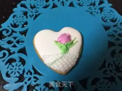 Make Lace Rose Frost Biscuit step 12