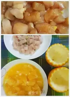 Make Orange pocket chicken step 1