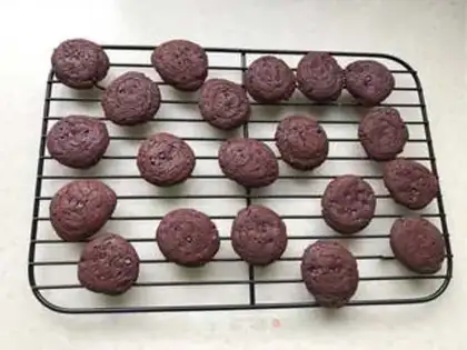 Make Vegetable oil chocolate soft cookies step 9