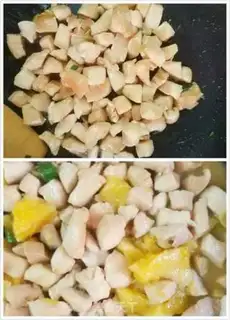 Make Orange pocket chicken step 5