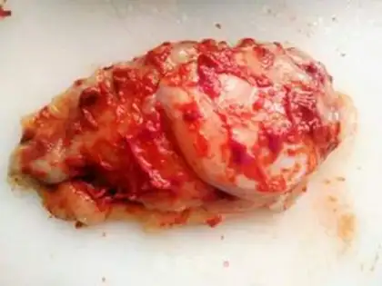 Make Hot chicken chest step 1
