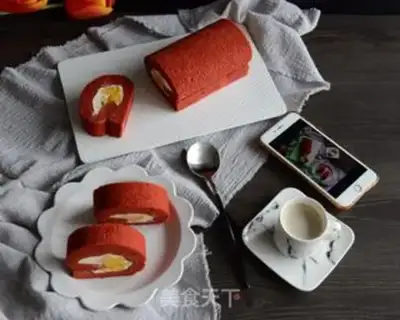 Make Red velvet cake rolls step 19