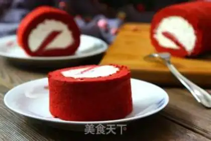 Make Red velvet cake rolls step 21