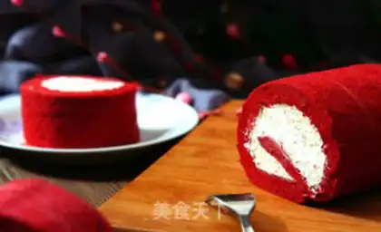 Make Red velvet cake rolls step 22