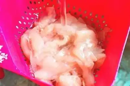 Make Snow pickles for the white and black fish step 0