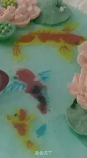 Make A flower cake step 7