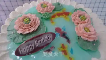 Make A flower cake step 8