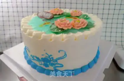Make A flower cake step 9