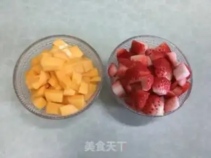 Make Fruit box cake step 16