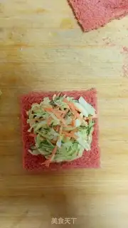 Make Pink pocket sandwich step 3