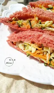 Make Pink pocket sandwich step 6