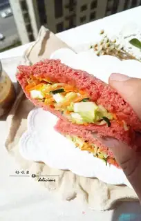 Make Pink pocket sandwich step 7