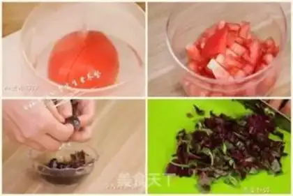 Make Pink chicken noodles step 2