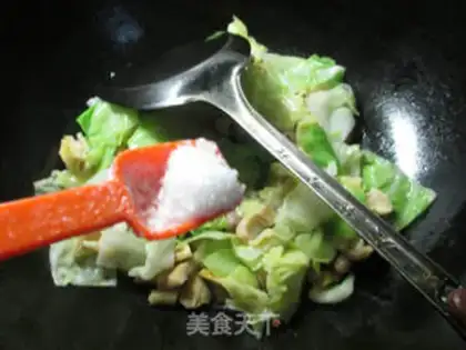 Make The peanuts and goat tails and the cabbage step 6