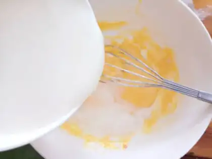 Make The bean-milk-tape cake step 17