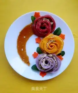 Make Colored roses, fried dumplings step 15