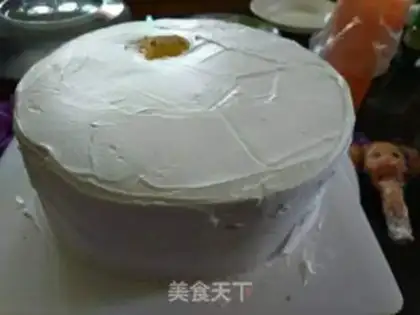 Make Eight-inch doll birthday cake step 13