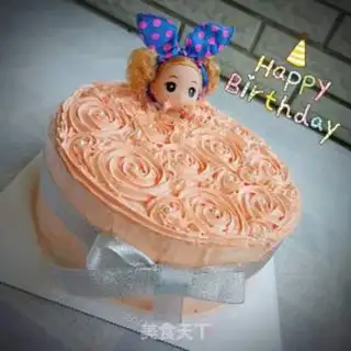 Make Eight-inch doll birthday cake step 15