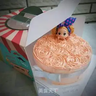 Make Eight-inch doll birthday cake step 16