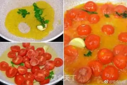 Make Tomato olives with squid step 0