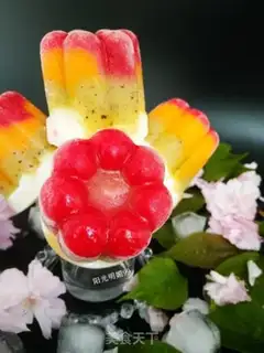 Make Three-colour fruit popsicles step 12