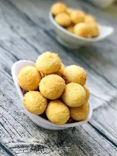Make Egg yolk ball step 7