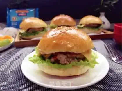 Make A field pork cheeseburger step 13