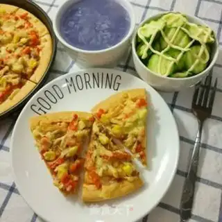 Make Carrot corn, chicken pizza step 5