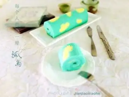 Make Blue Sky Cloud Cake Roll step 22