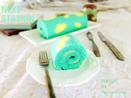 Make Blue Sky Cloud Cake Roll step 23