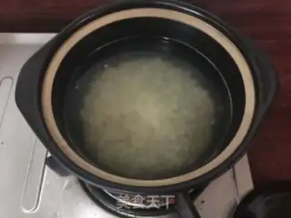 Make Porridge of rice lilies step 3