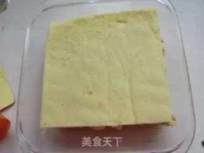 Make Net red bean cake box step 12