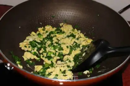Make Onion fried eggs step 5