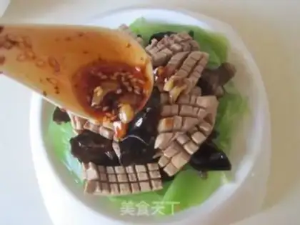 Make "Red oil bouquets." step 8