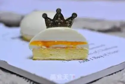 Make Mango heart mousse cake step 12