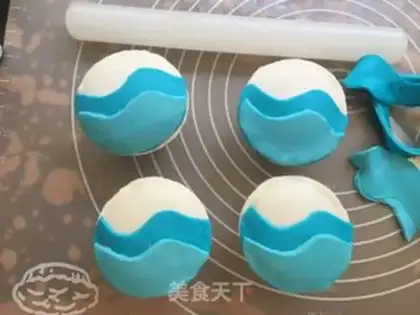 Make The ocean rolls sugar cake step 12