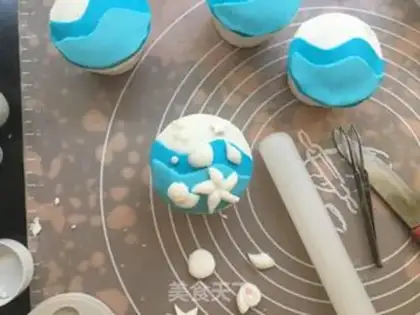 Make The ocean rolls sugar cake step 14
